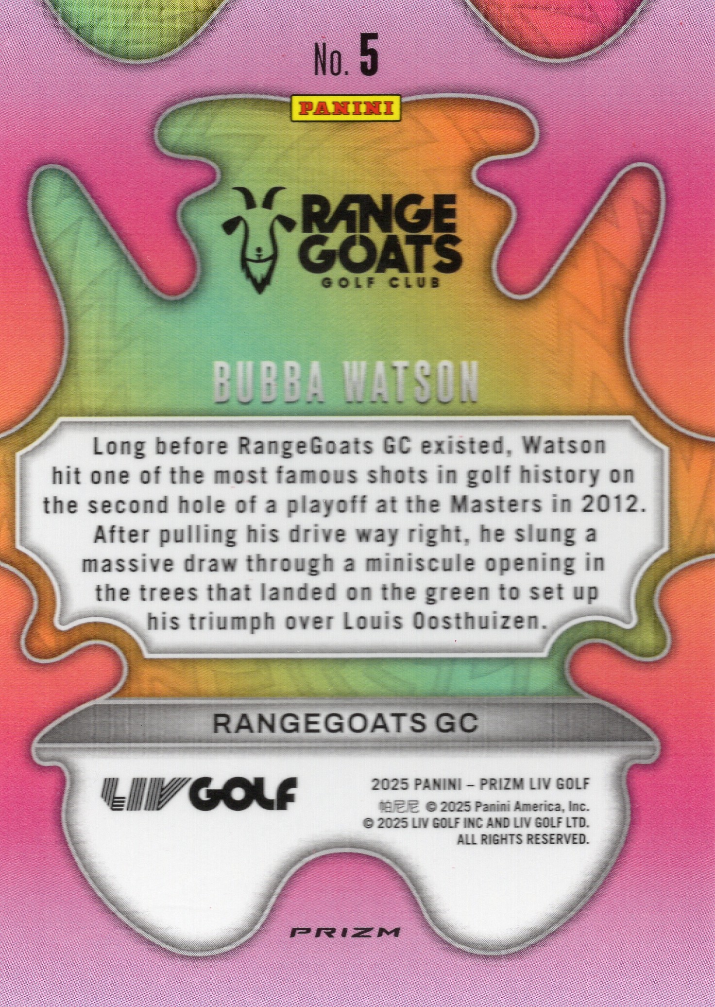 Bubba Watson — Back