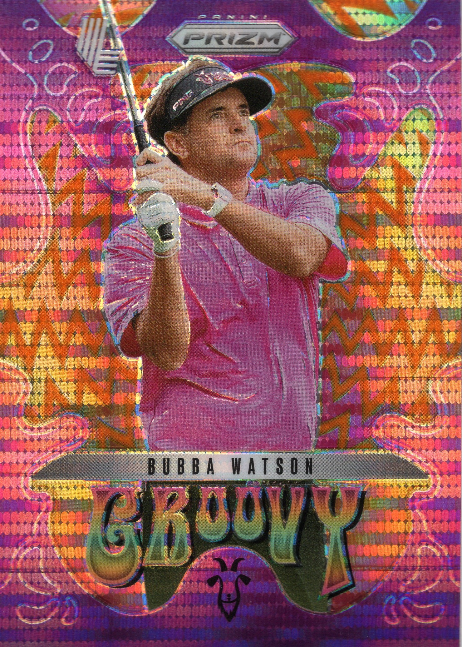 2025 Bubba Watson Panini Prizm LIV Golf - Groovy #No. 5 Orange Pulsar — front scan