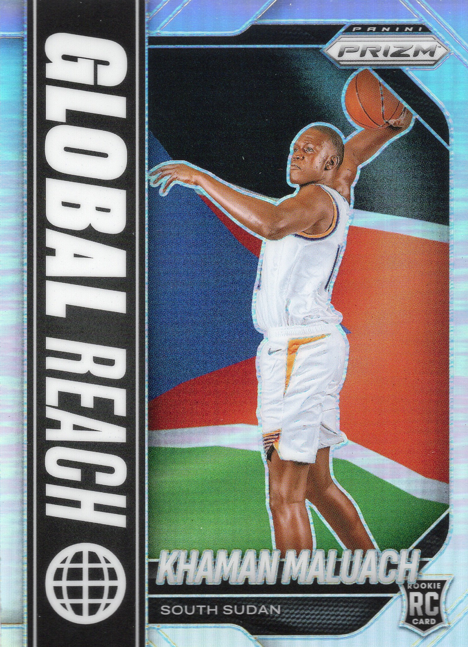 2025-26 Khaman Maluach Panini Prizm Basketball - Global Reach #9 Silver — front scan