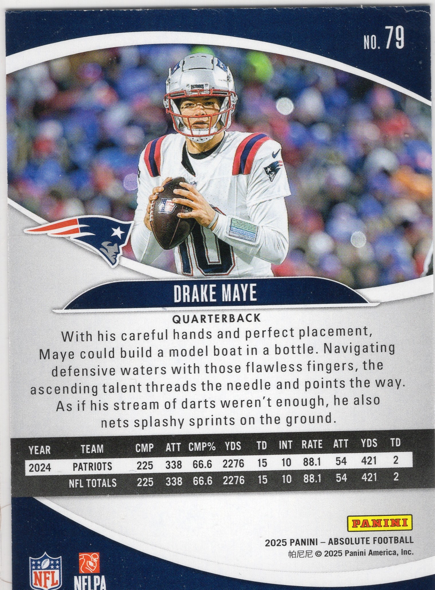 Drake Maye — Back