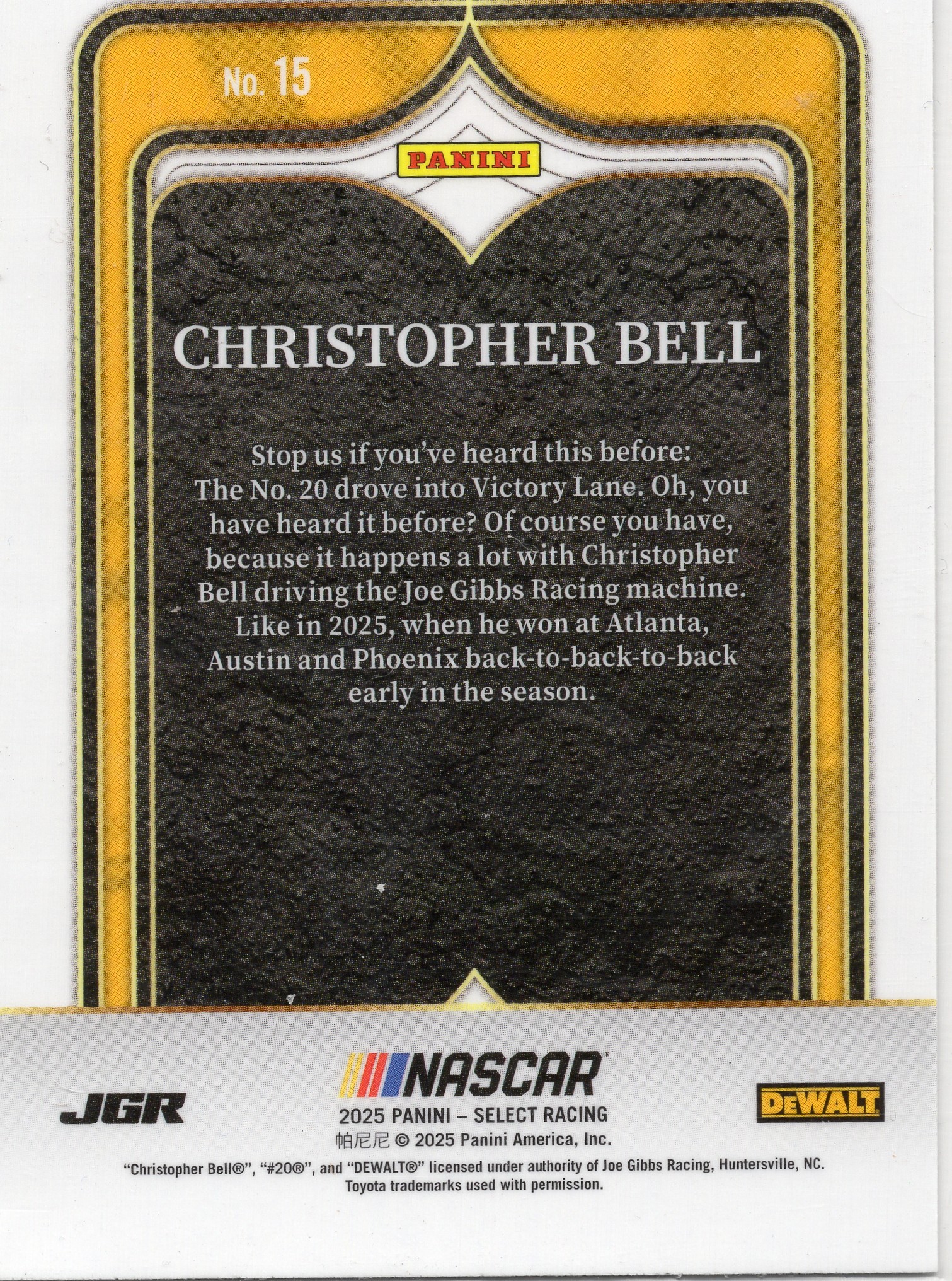 Christopher Bell — Back