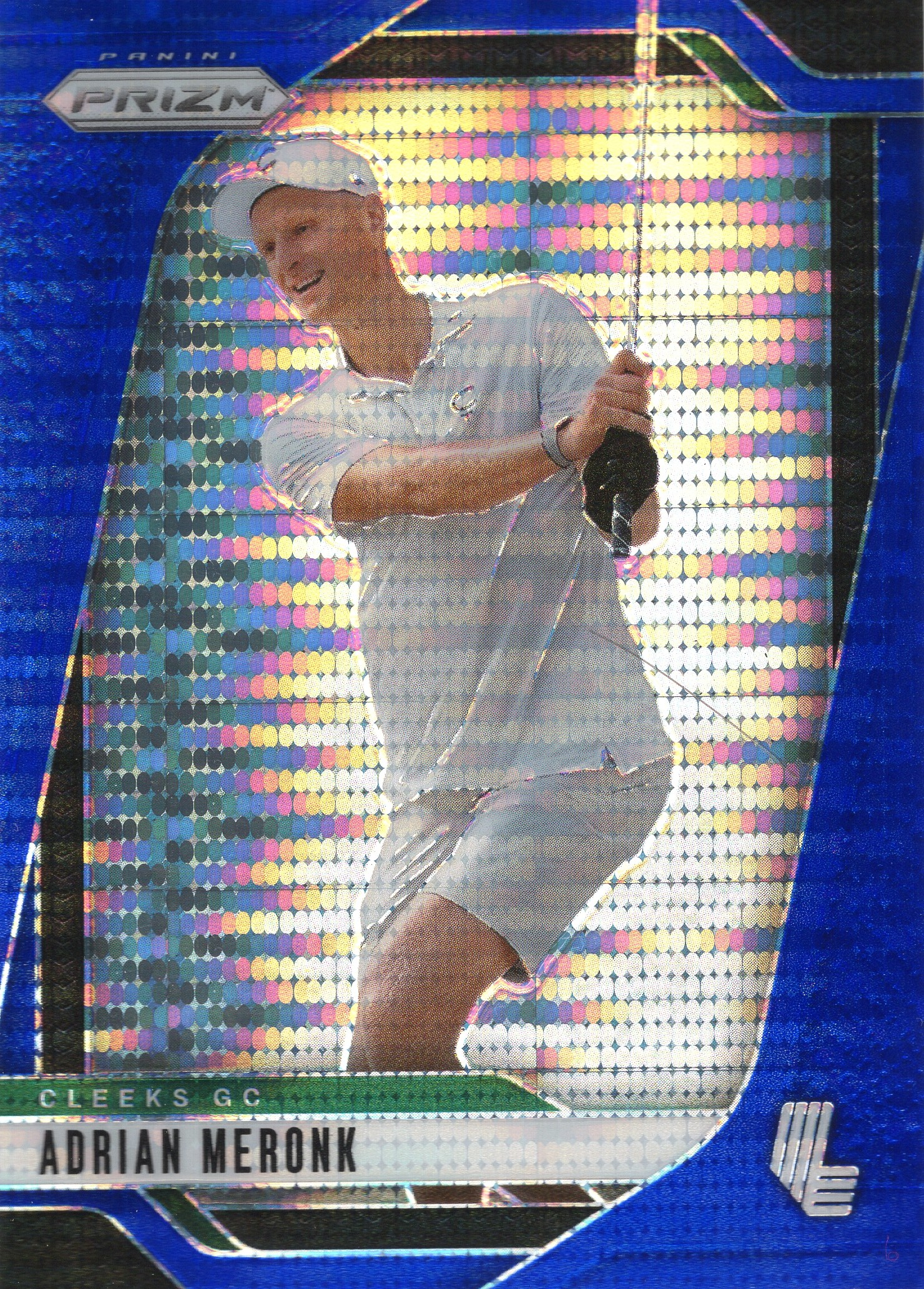 2025 Adrian Meronk Panini Prizm LIV Golf #45 Blue Pulsar 65/79 — front scan