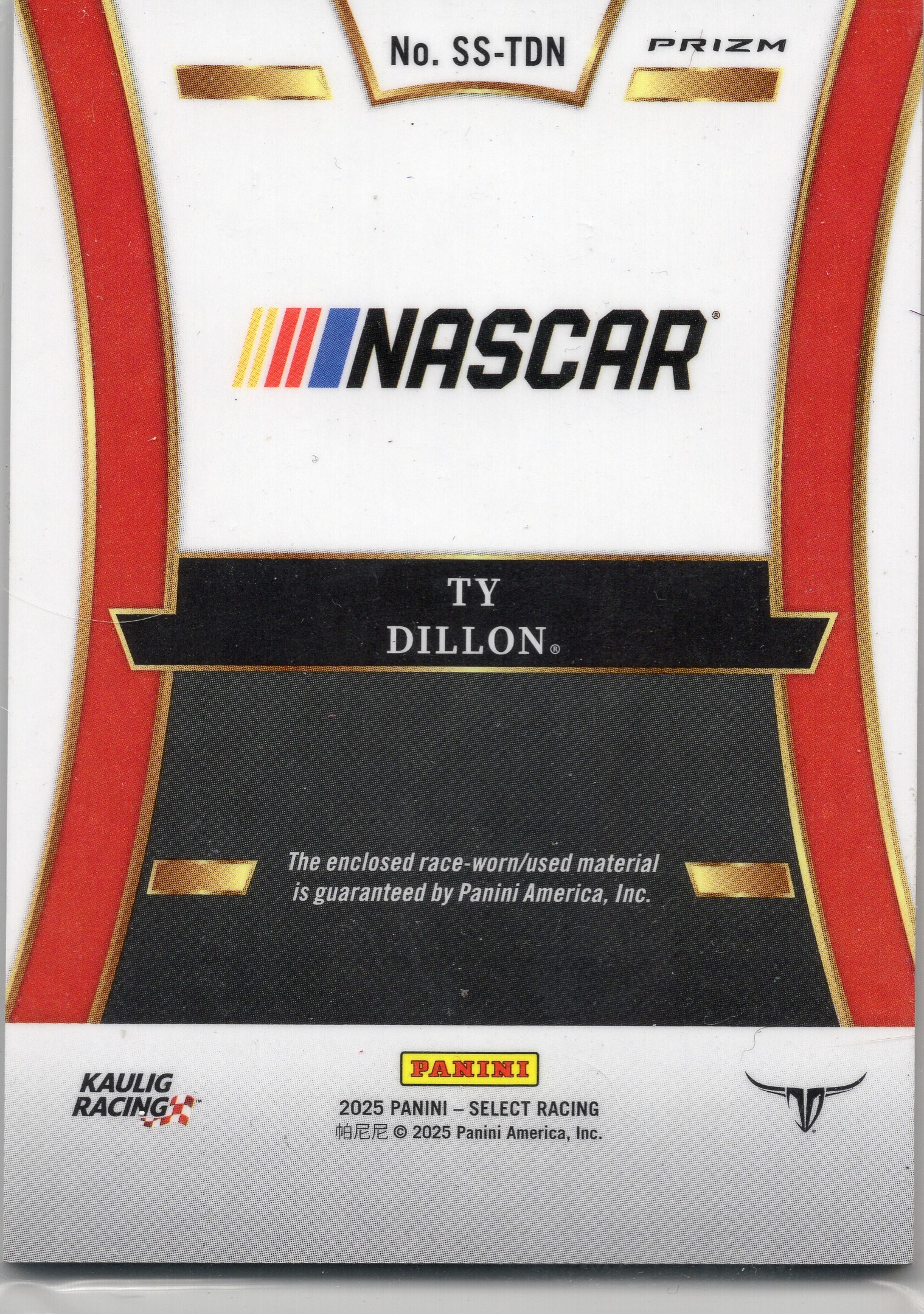 Ty Dillon — Back