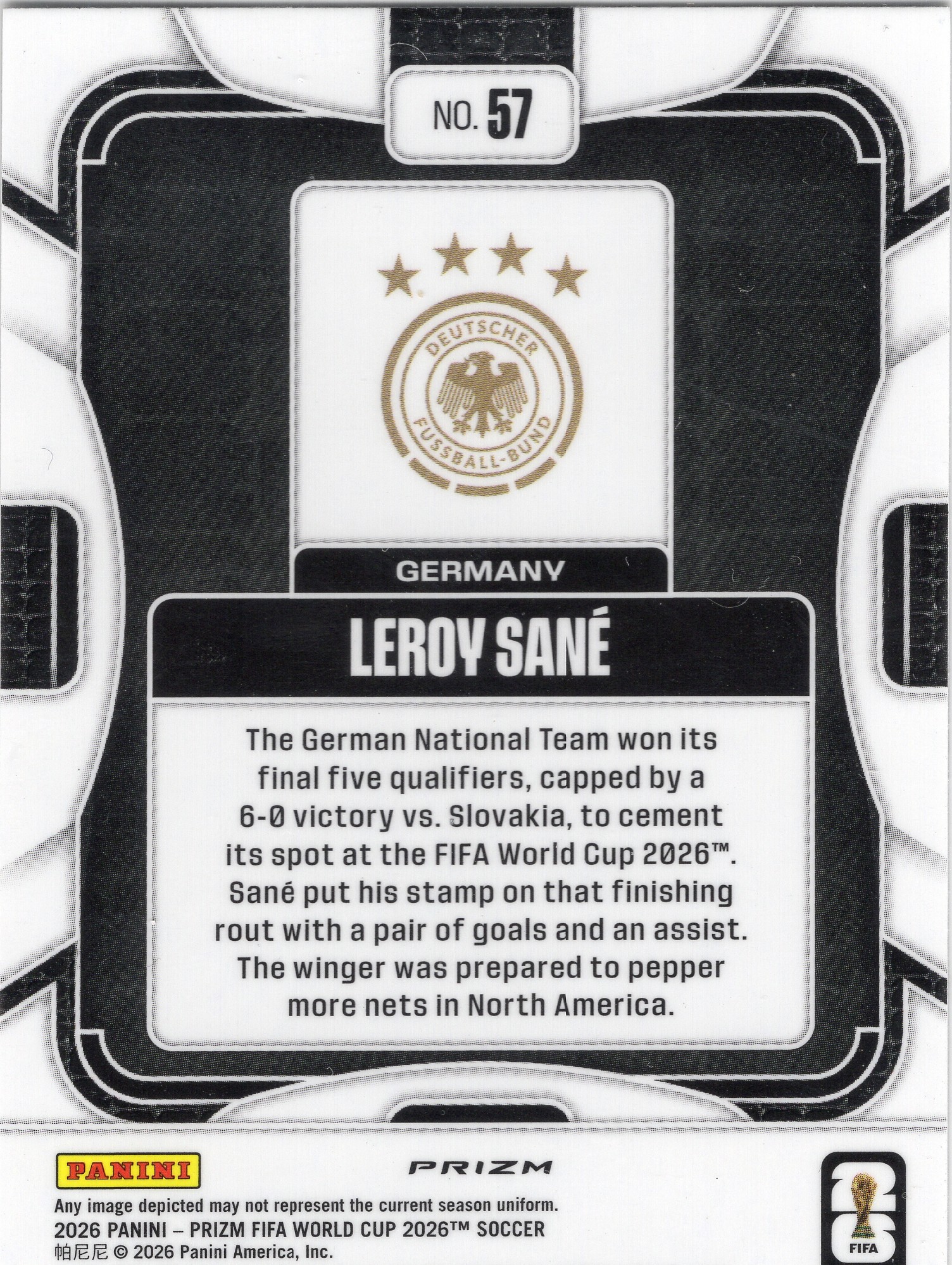 Leroy Sané — Back candidate 2 — pairing unconfirmed