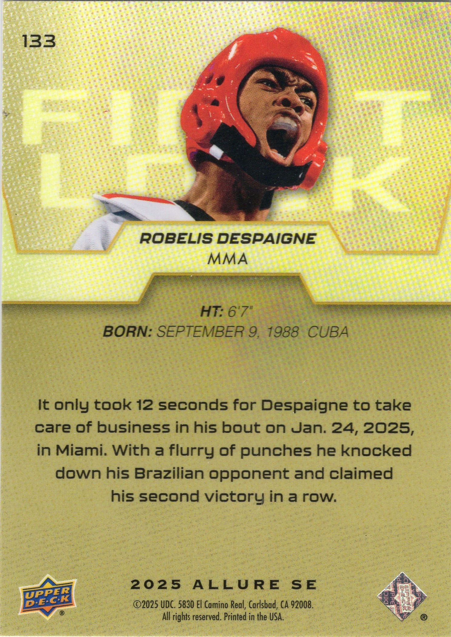 Robelis Despaigne — Back