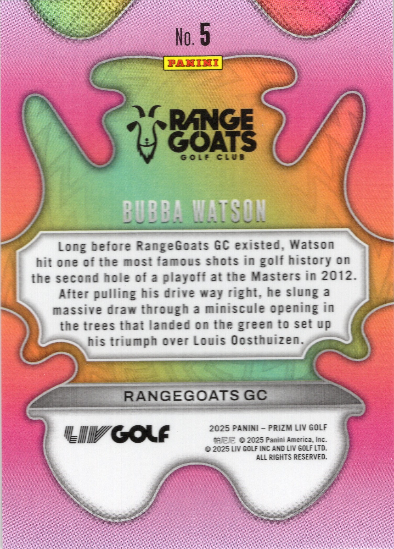 Bubba Watson — Back