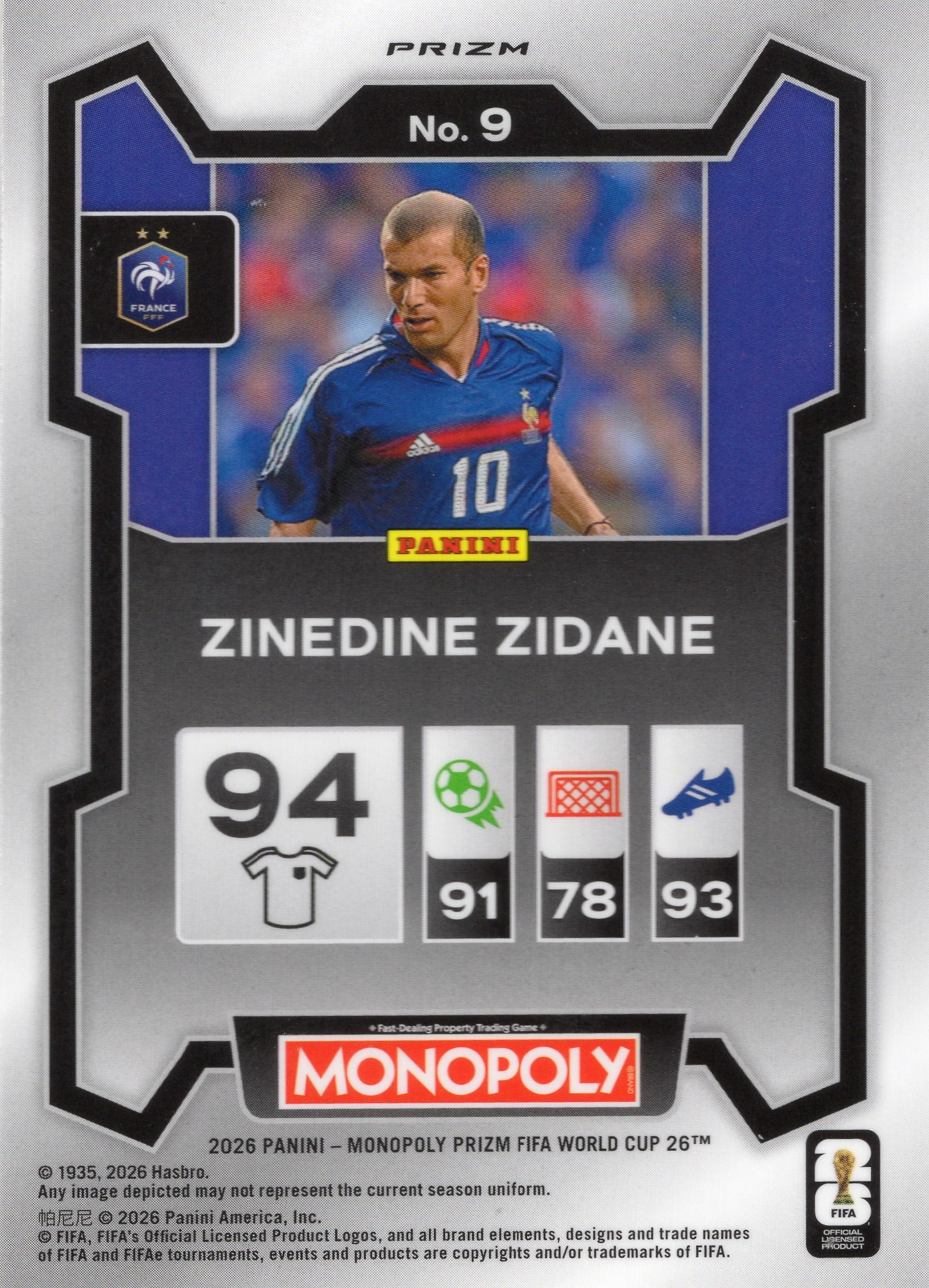 Zinedine Zidane — Back