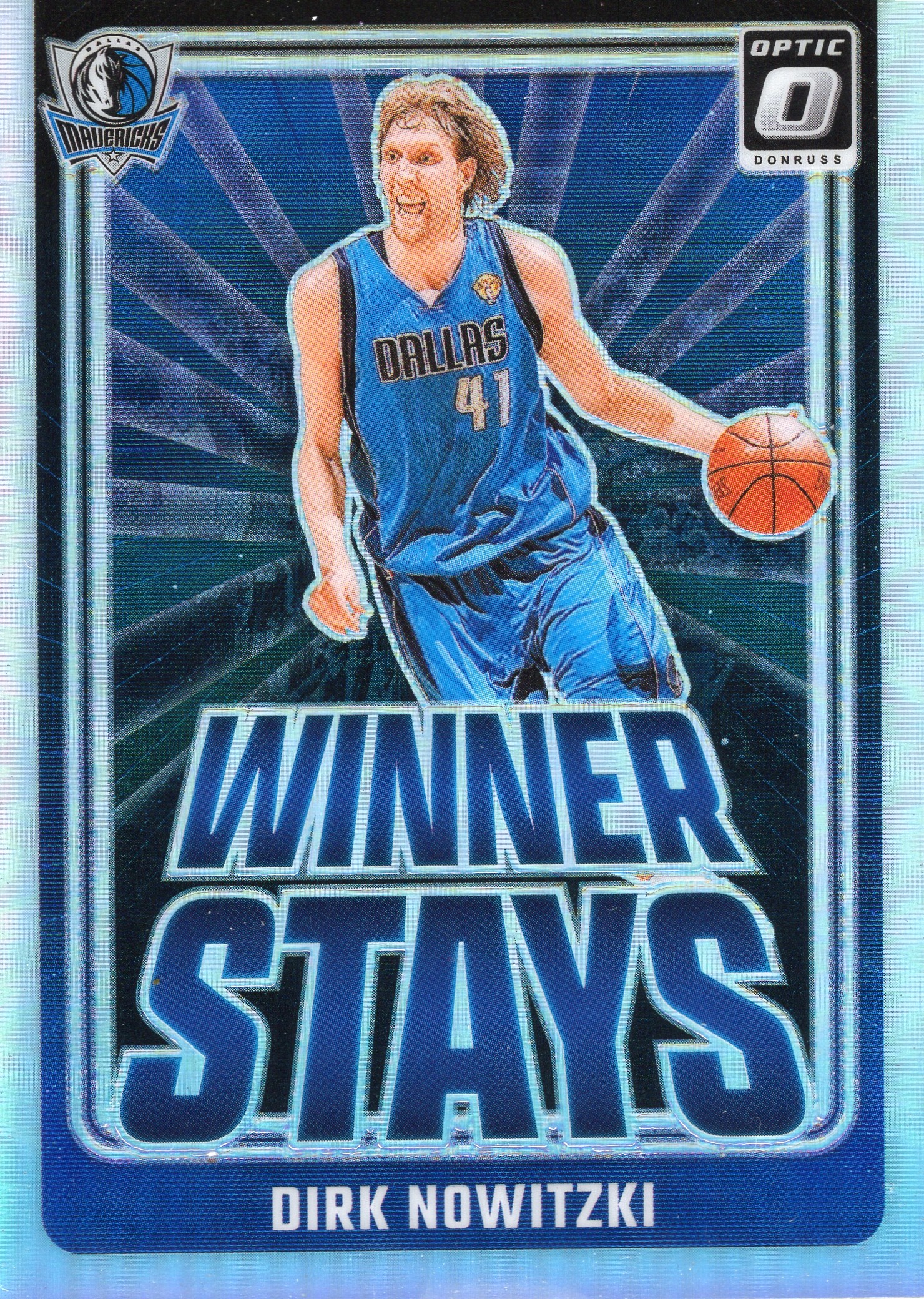 2024-25 Dirk Nowitzki Panini Donruss Optic Basketball - Winner Stays #13 Holo — front scan