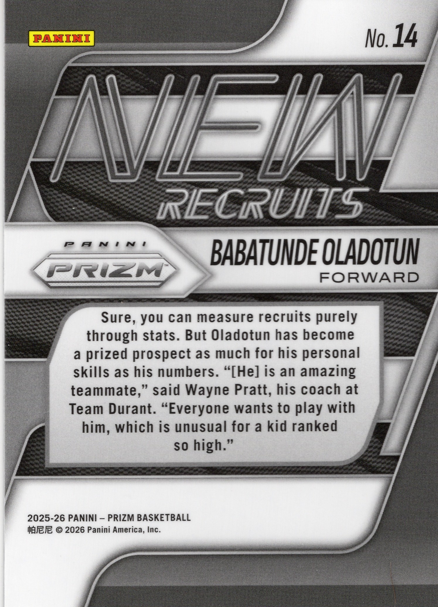Babatunde Oladotun — Back