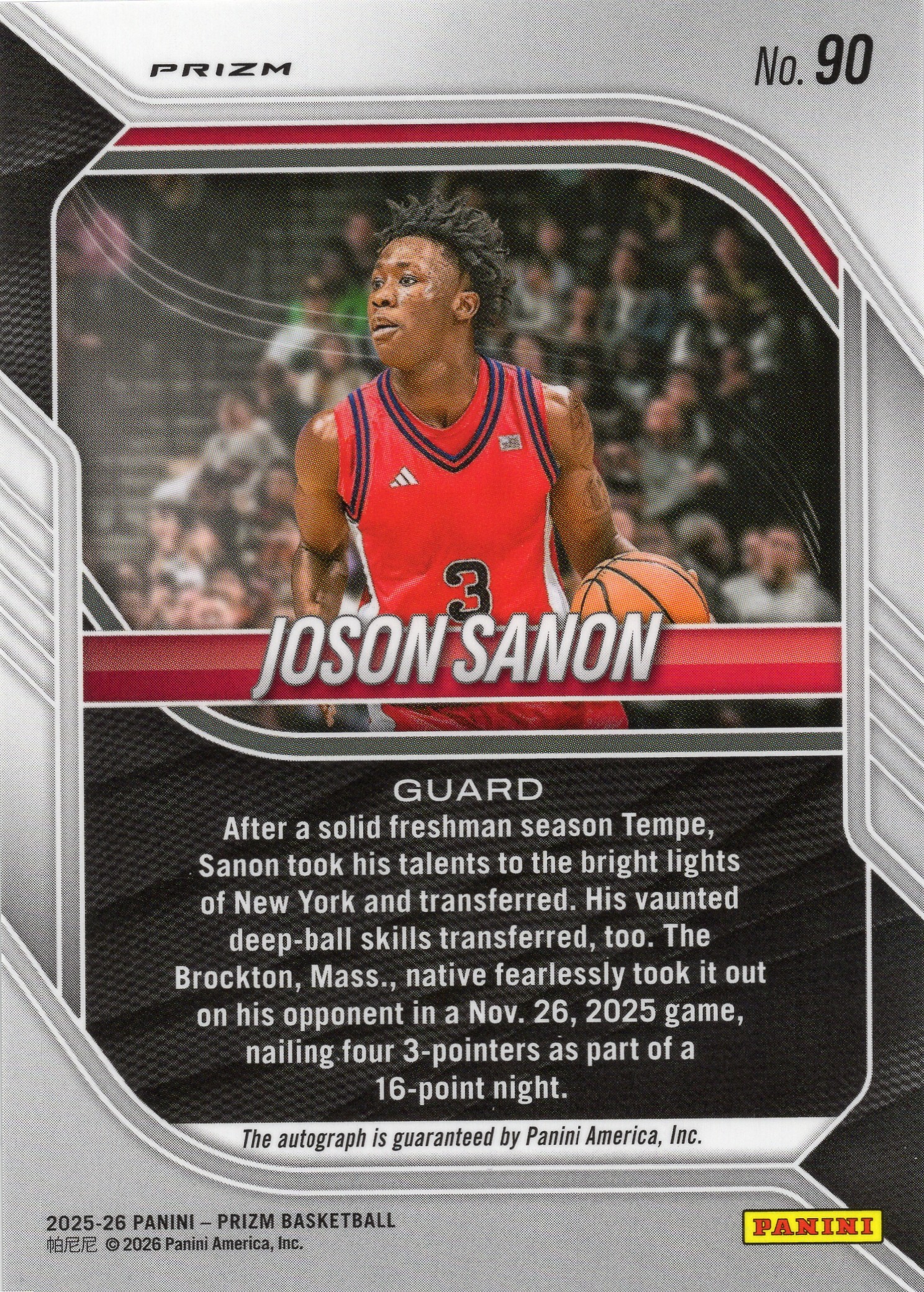 Joson Sanon — Back