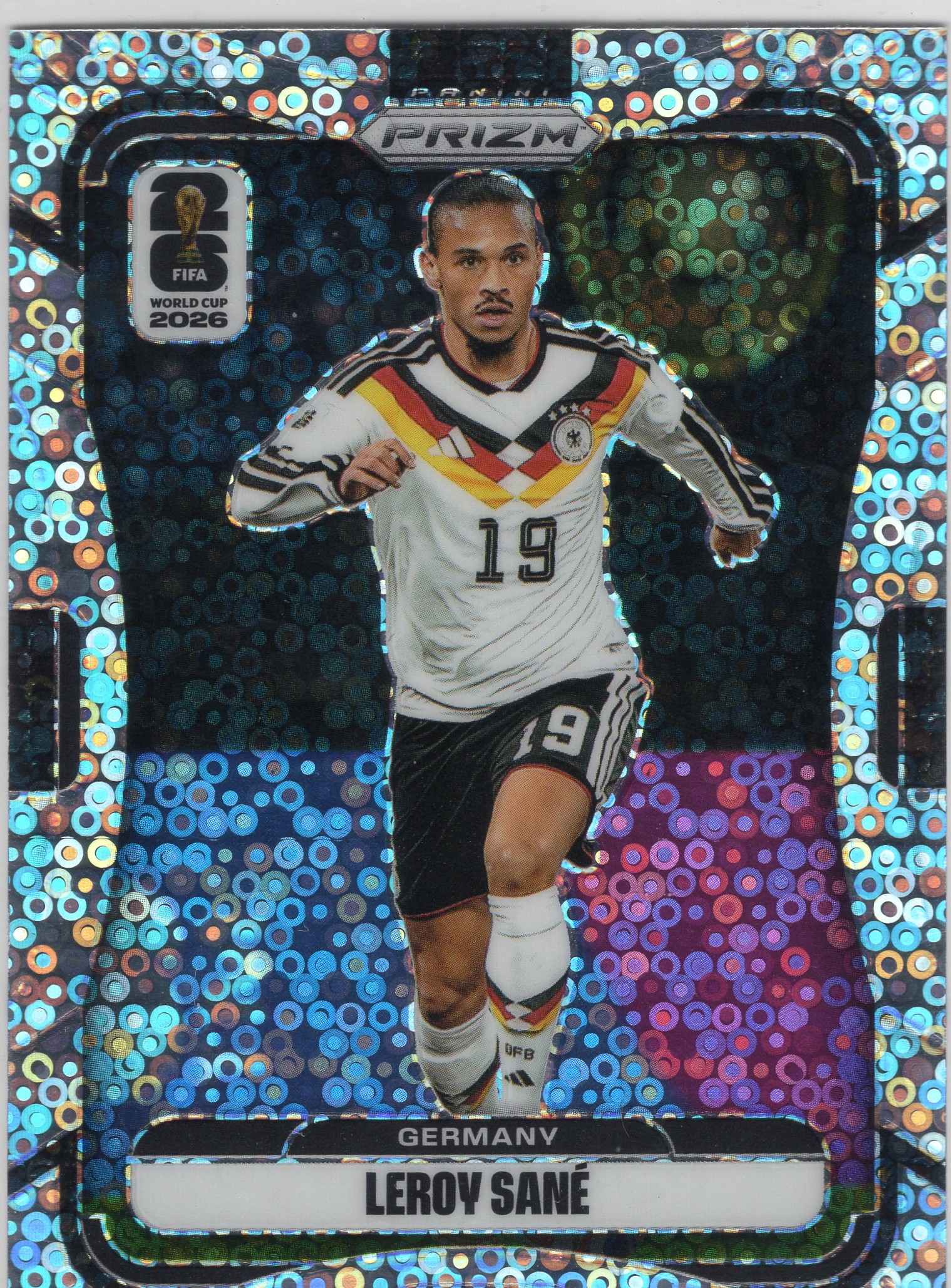 2026 Leroy Sané Panini Prizm FIFA World Cup #57 Disco pattern candidate — front scan