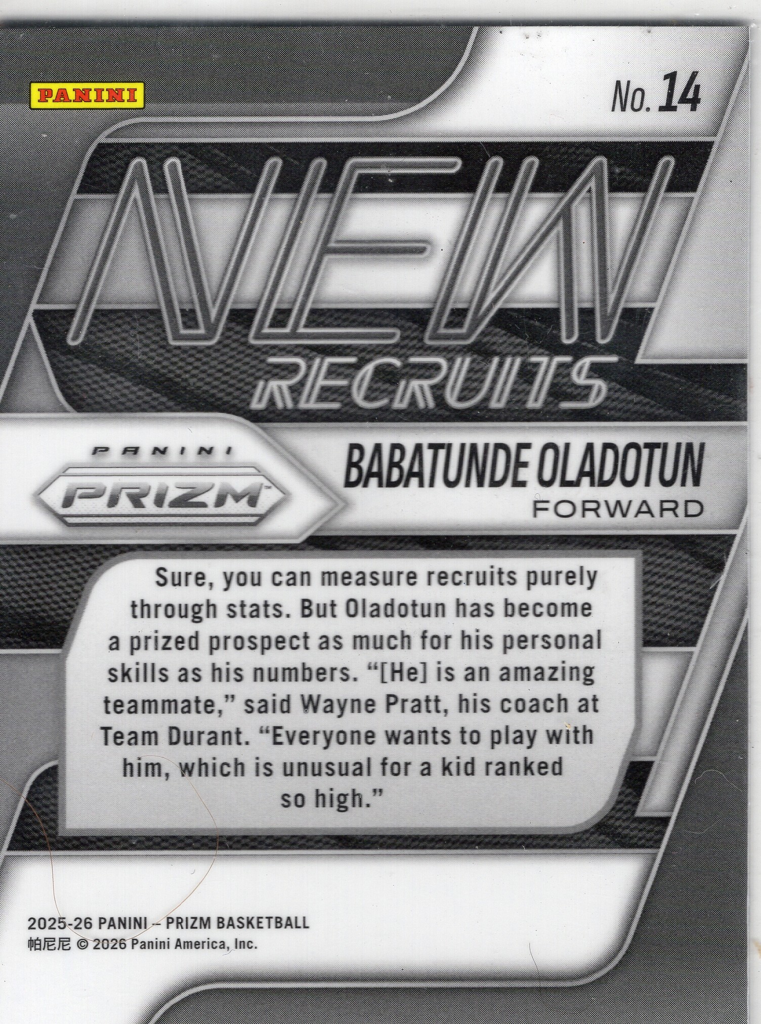 Babatunde Oladotun — Back
