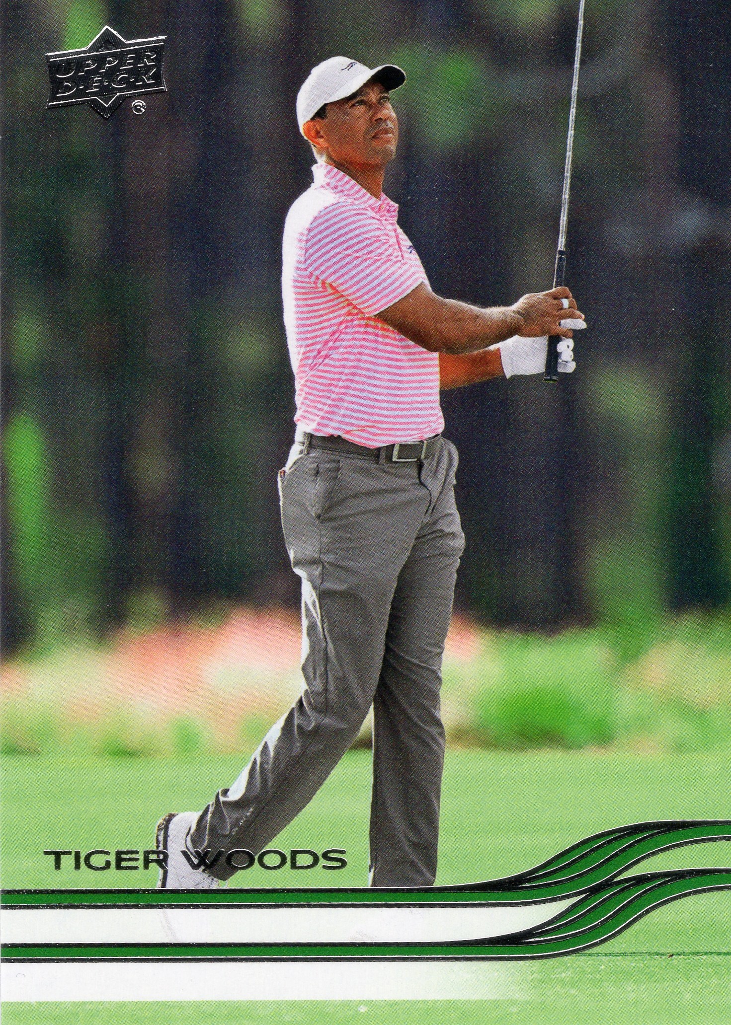 2026 Tiger Woods Upper Deck Golf #1 Parallel unconfirmed — front scan