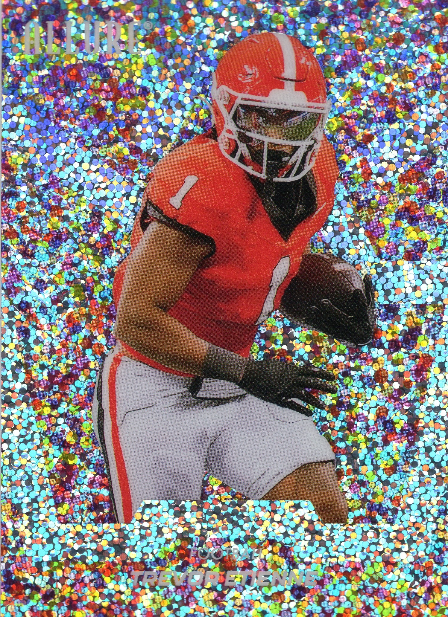 2025 Trevor Etienne Upper Deck Allure SE #92 Glitter Bomb — front scan