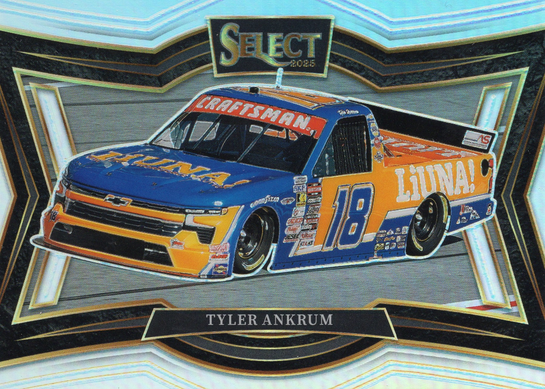 2025 Tyler Ankrum Panini Select Racing #111 Silver Prizm candidate — front scan