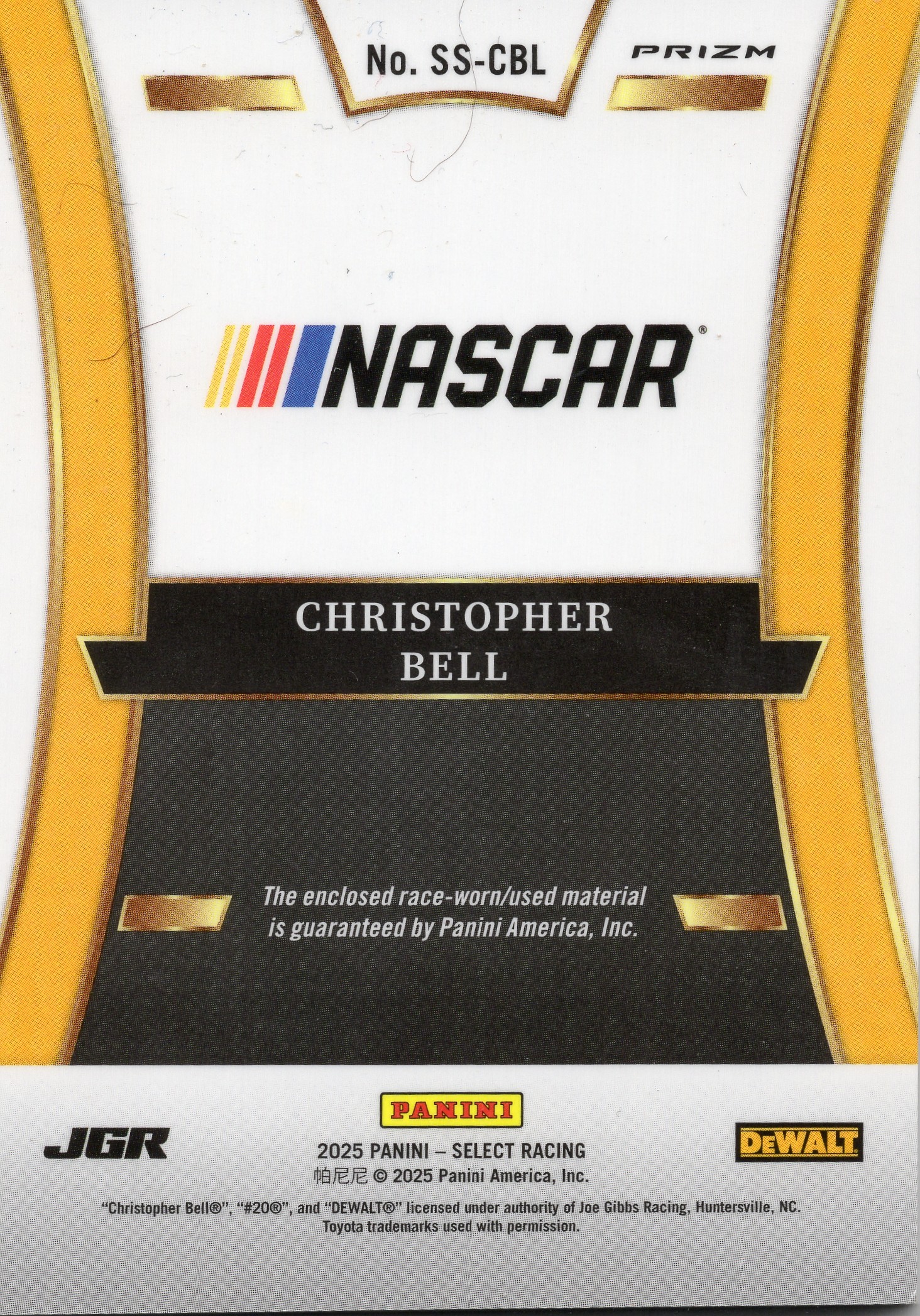 Christopher Bell — Back candidate 2 — pairing unconfirmed