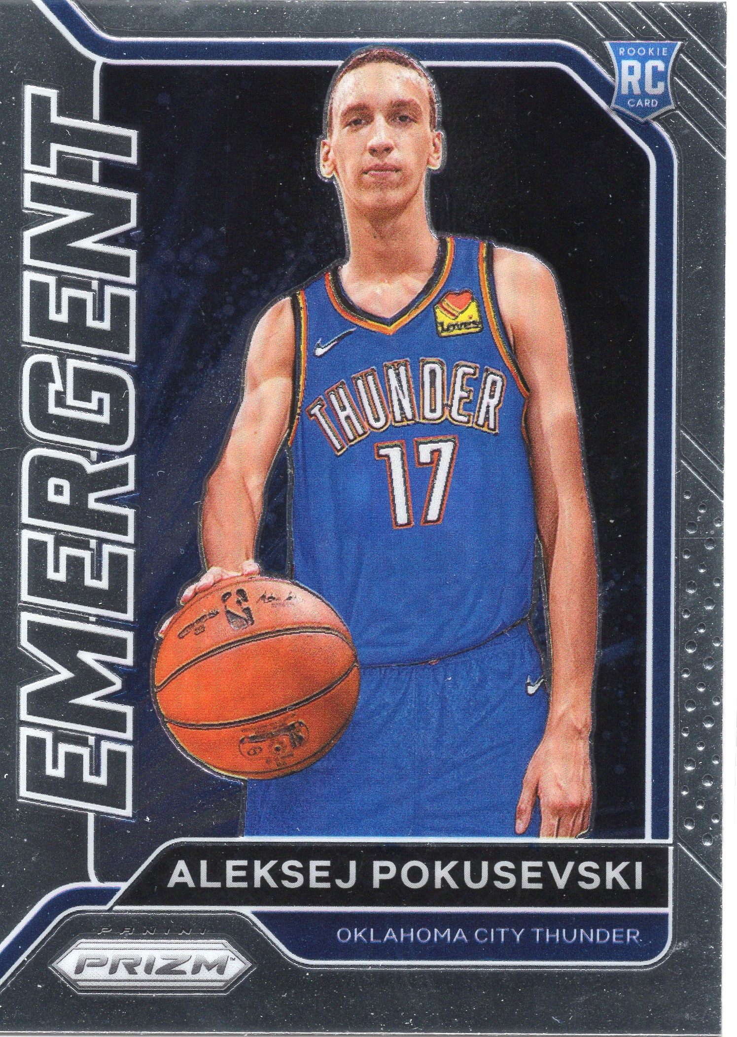 2020-21 Aleksej Pokusevski Panini Prizm Basketball #12 Base insert candidate — front scan