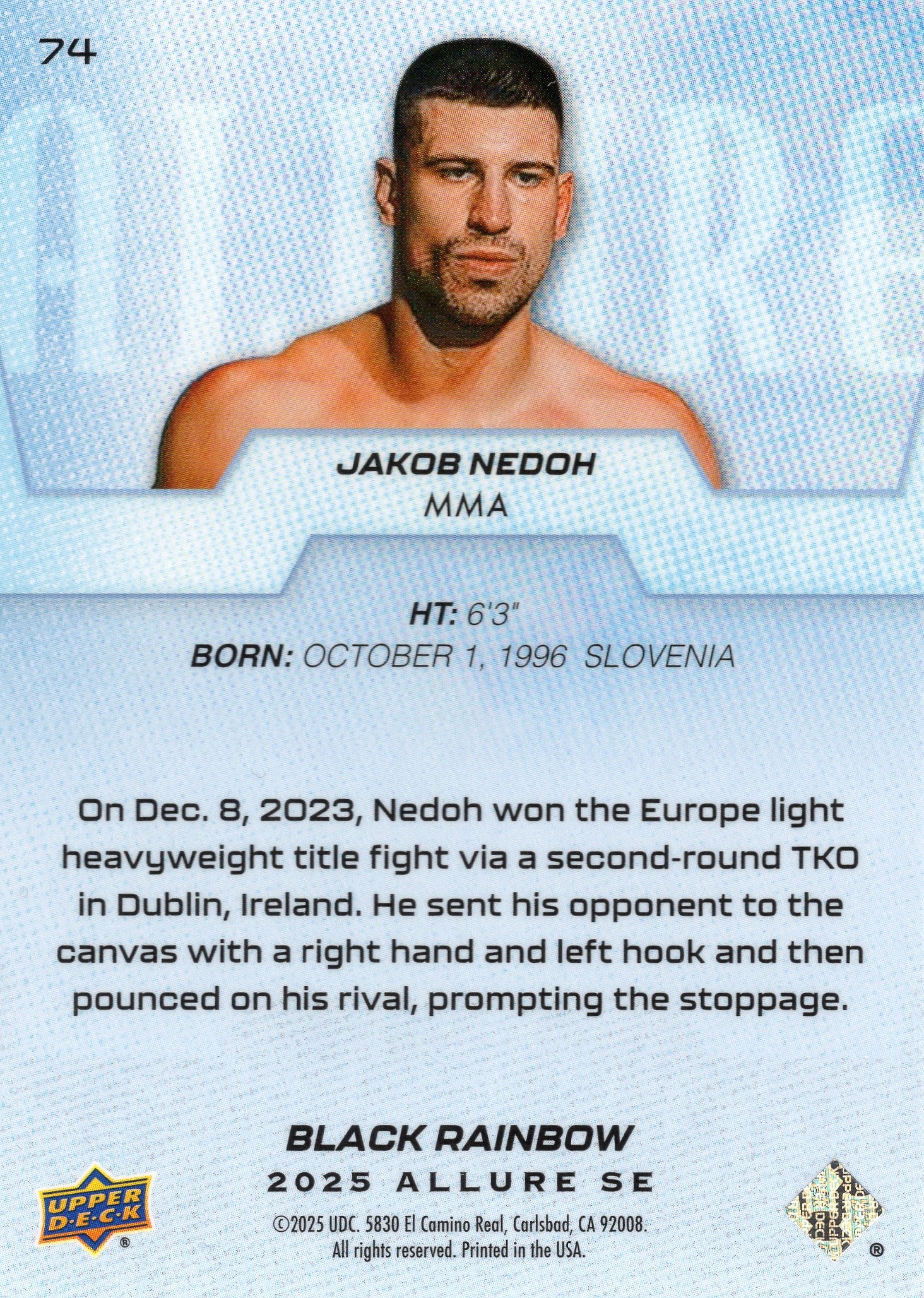 Jakob Nedoh — Back