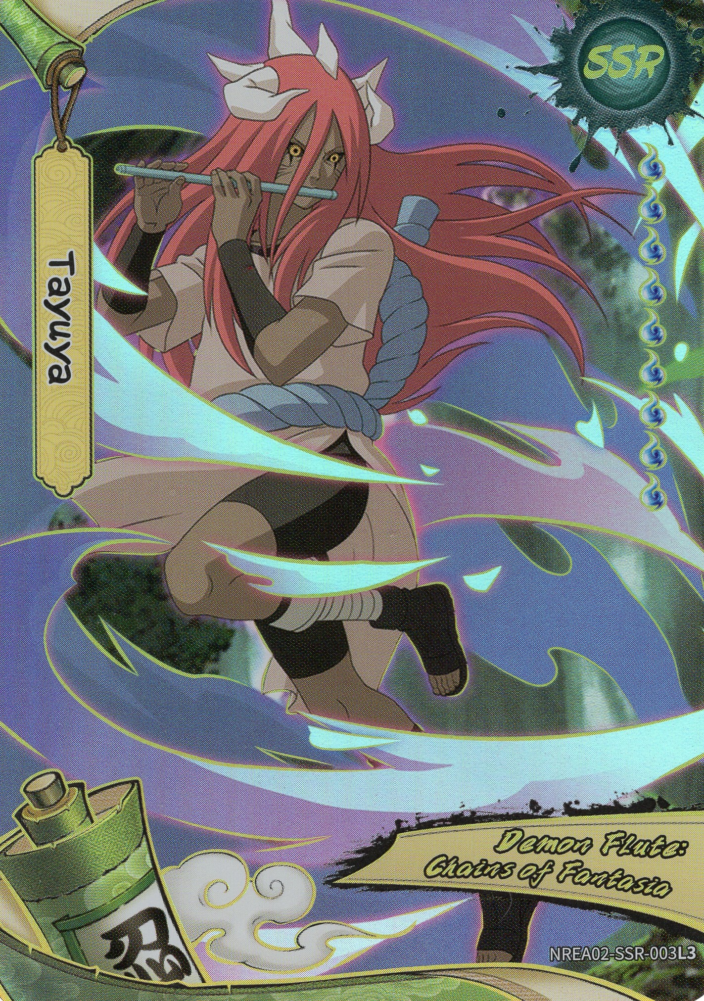 2026 Tayuya Kayou Naruto Smriti Earth Scroll Series 2 #NREA02-SSR-003L3 SSR printed — front scan