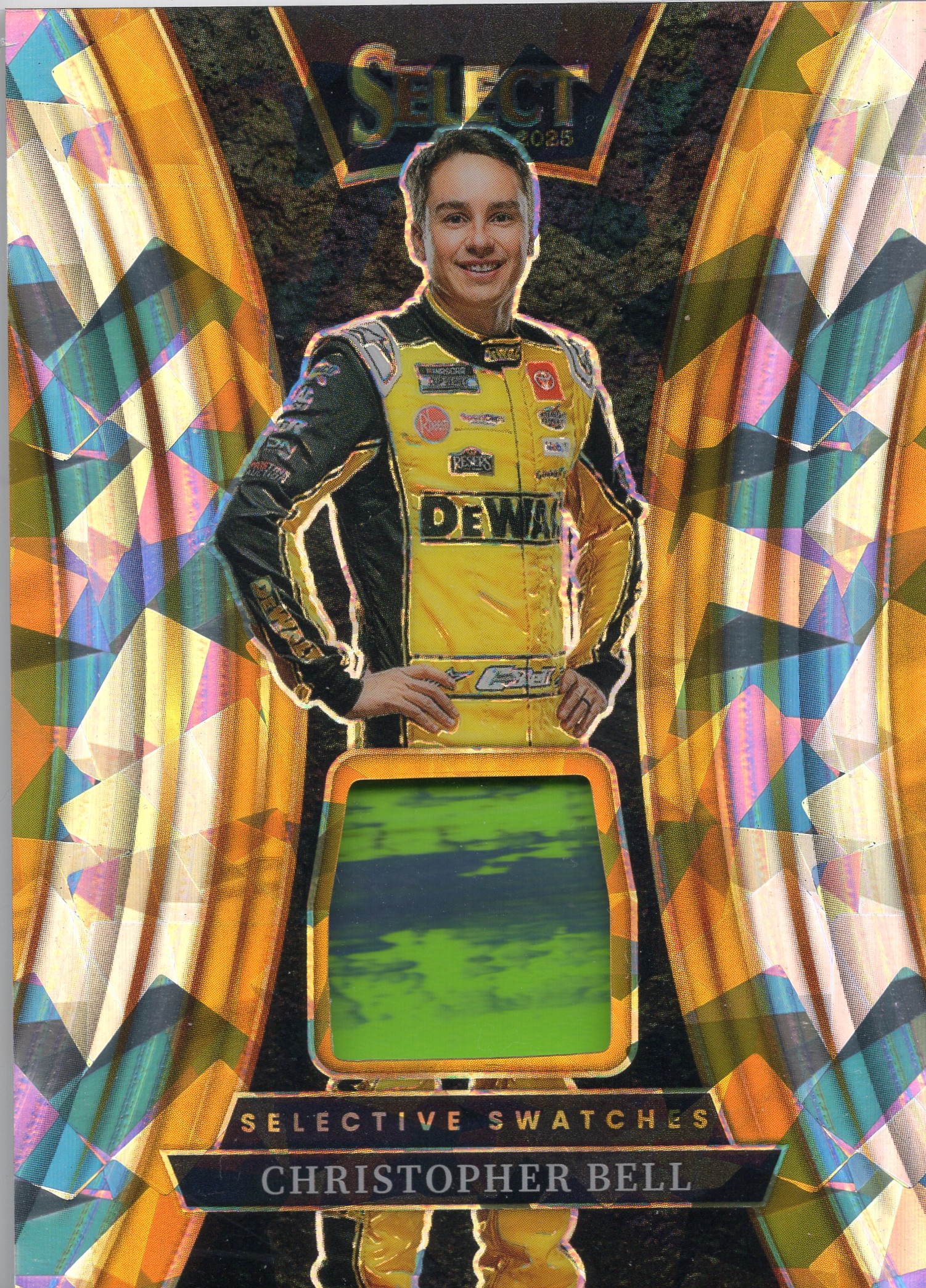 2025 Christopher Bell Panini Select Racing #SS-CBL Unconfirmed ice-pattern Prizm — front scan
