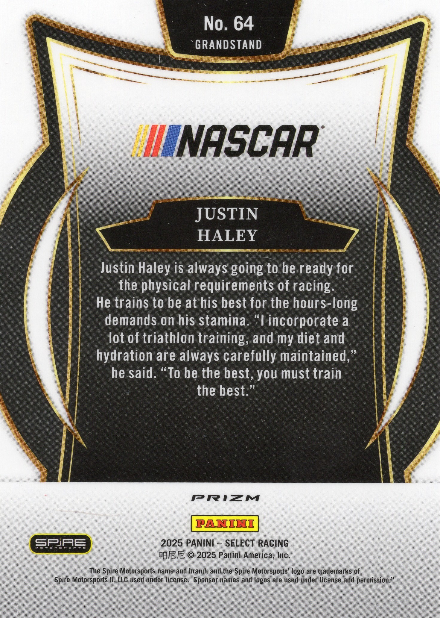 Justin Haley — Back