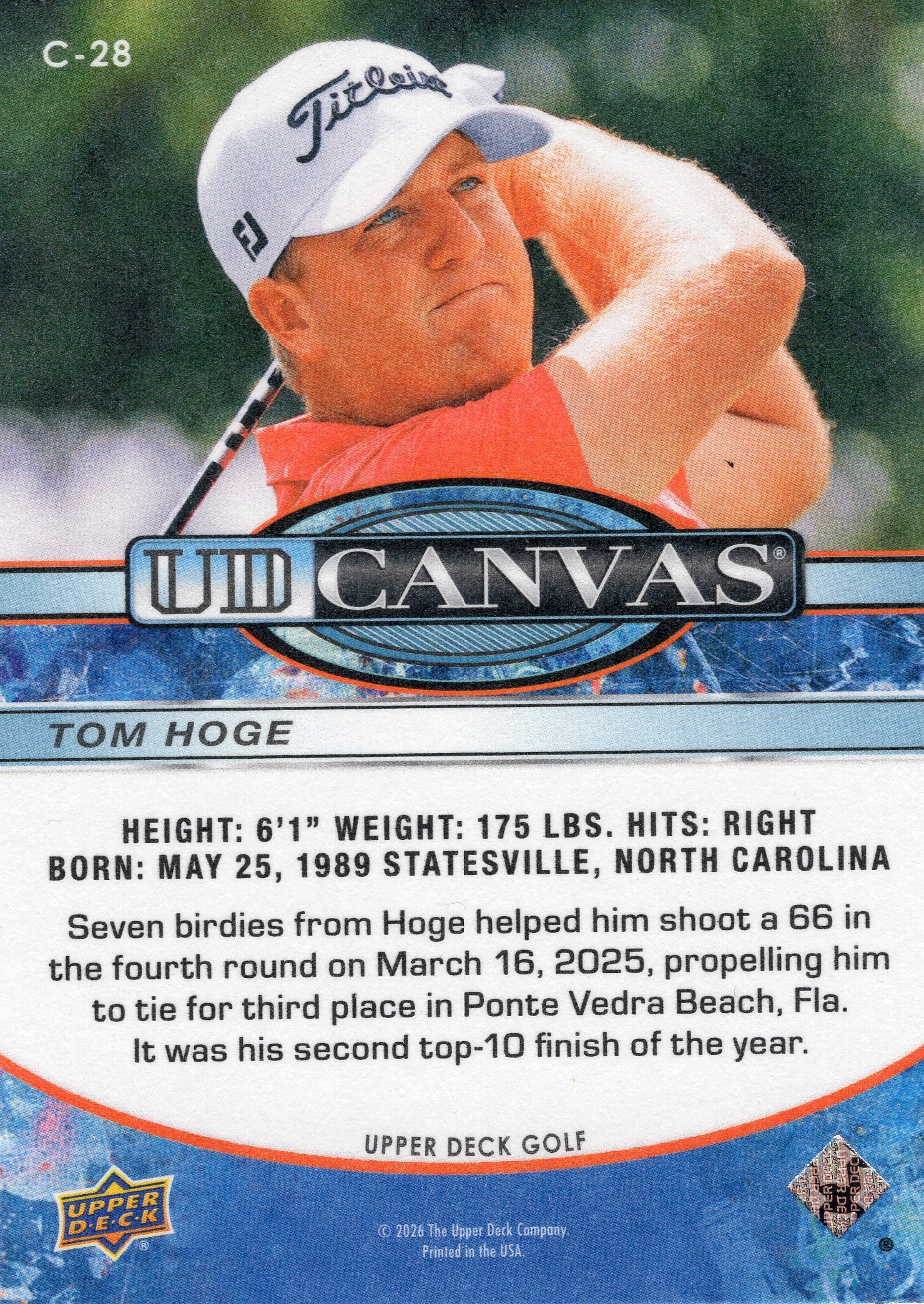 Tom Hoge — Back