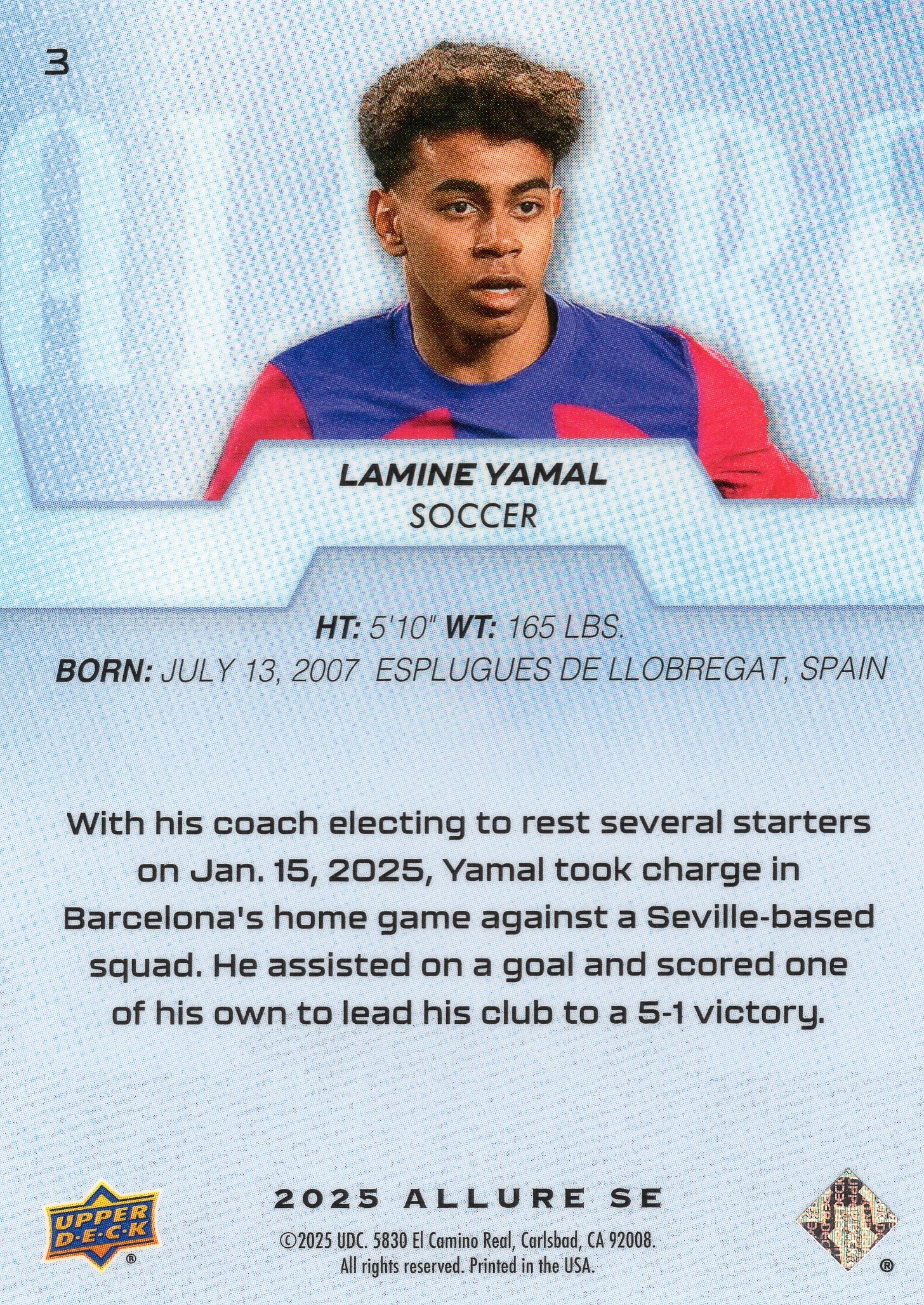 Lamine Yamal — Back