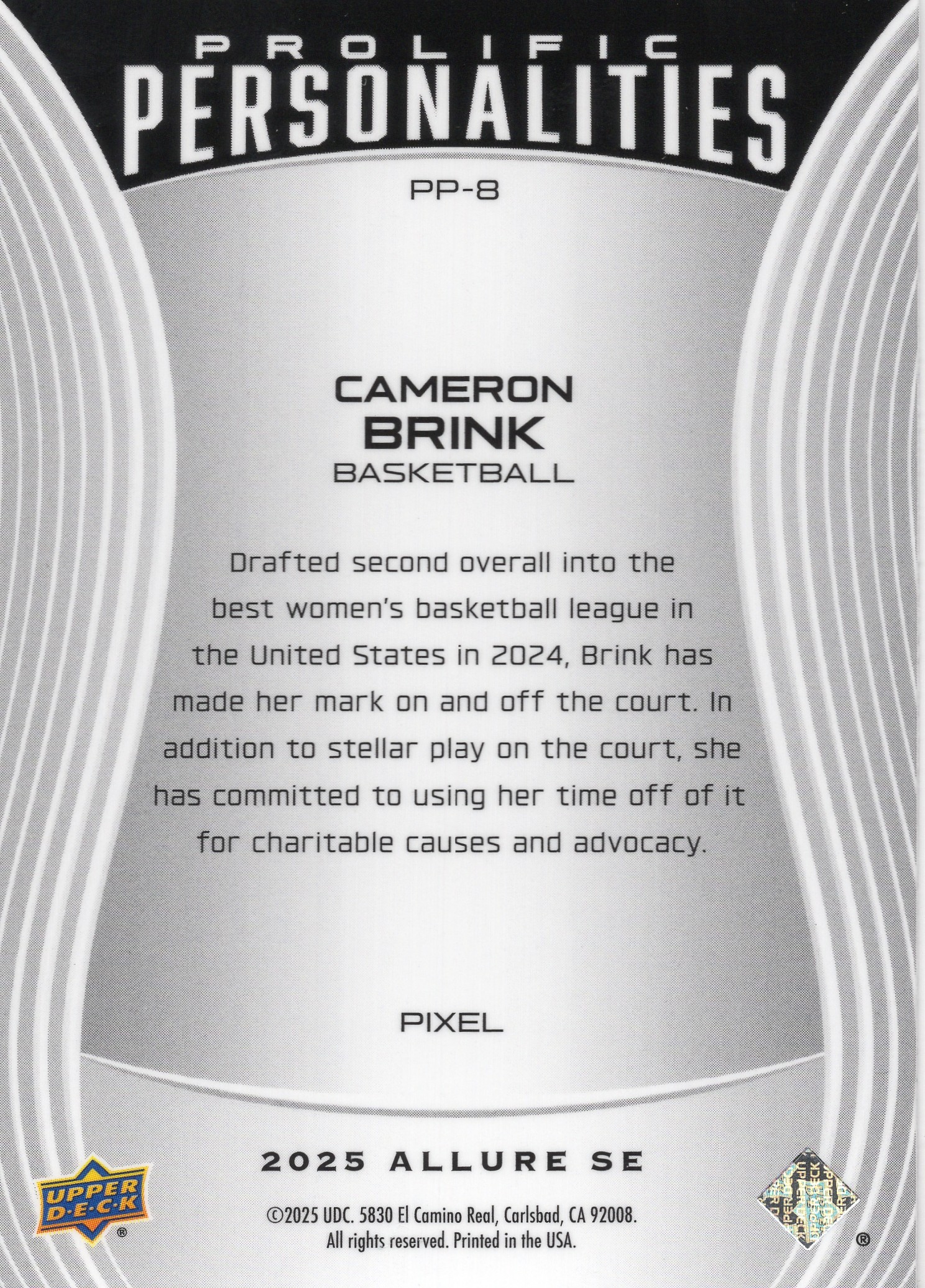 Cameron Brink — Back
