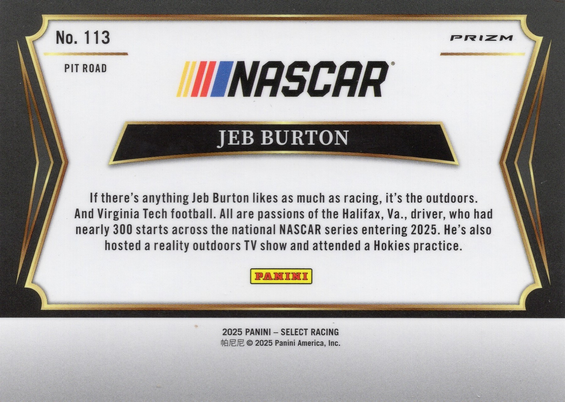 Jeb Burton — Back