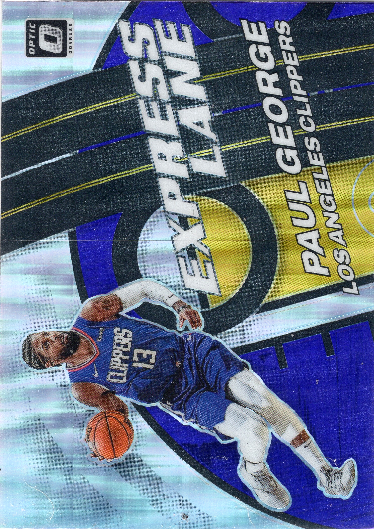2021-22 Paul George Panini Donruss Optic Basketball #21 Holo candidate — front scan
