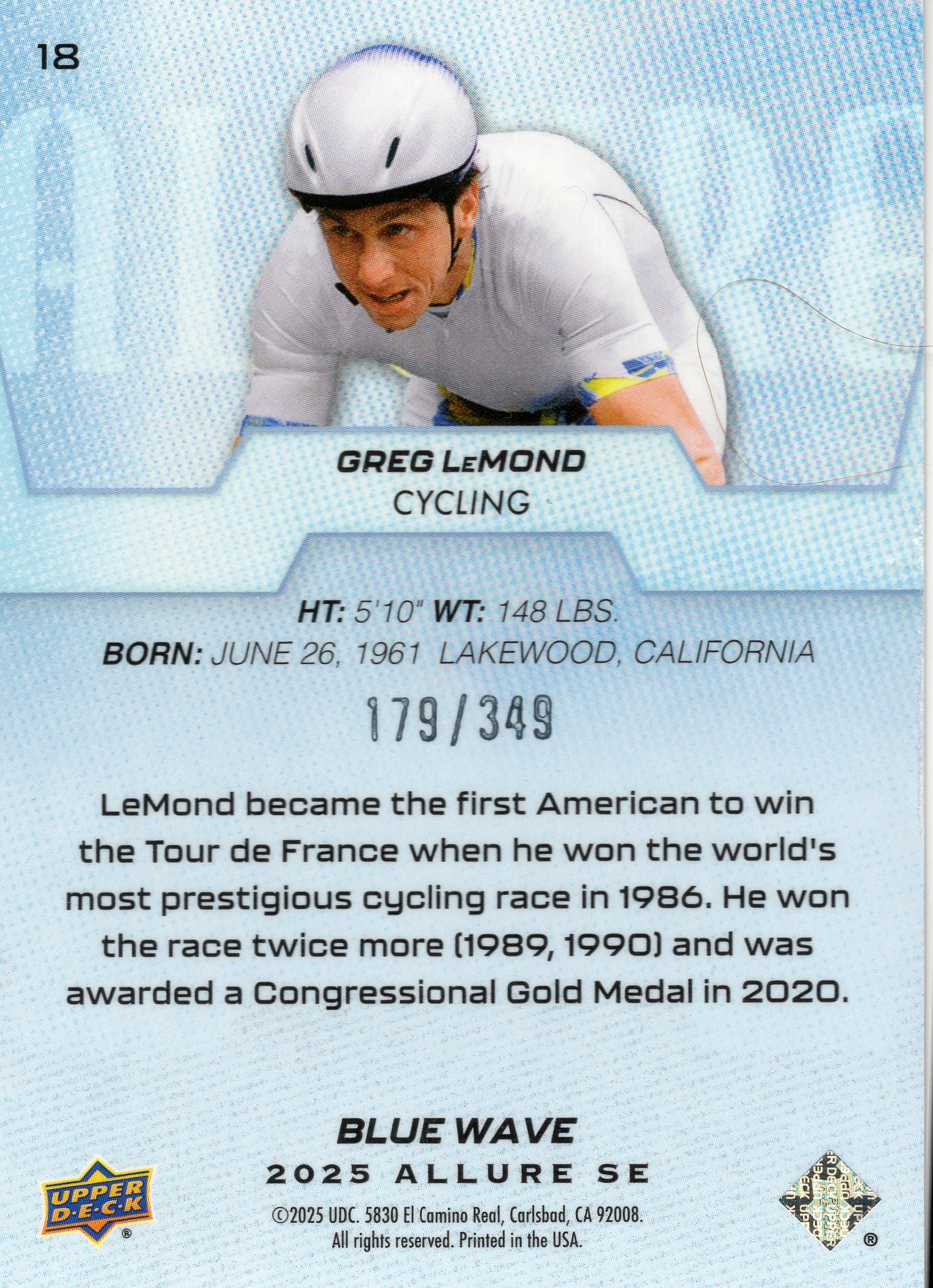Greg LeMond — Back